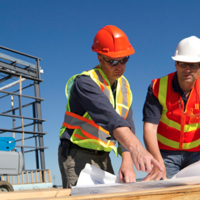 construction workers on the job